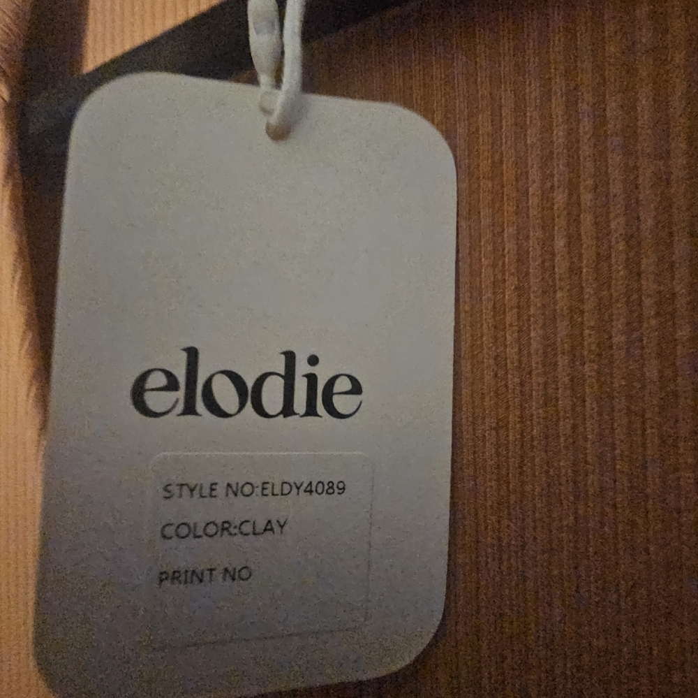 Elodie Bodycon Ribbed Dress In Camel - Picture 3 of 4